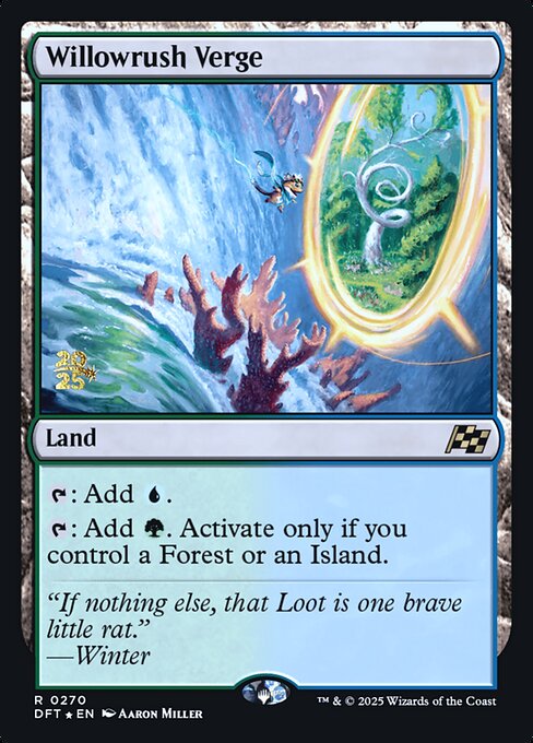 MTG Willowrush Verge PDFT 270s Prerelease Foil