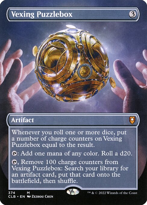 MTG Vexing Puzzlebox CLB 374 Borderless Foil