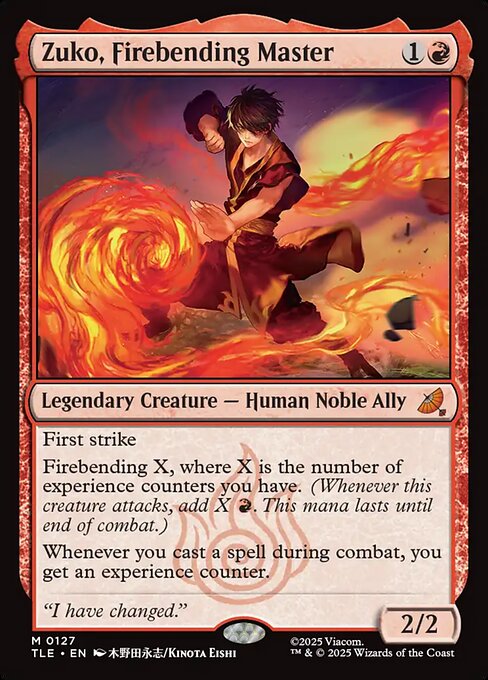 MTG Zuko, Firebending Master [TLE 127] Nonfoil