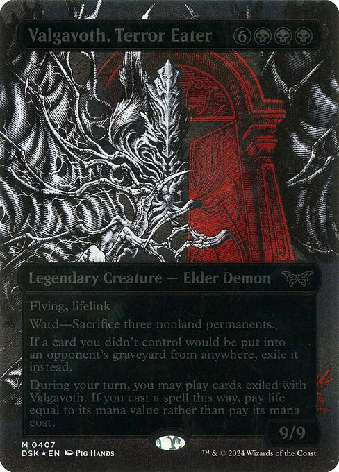 MTG Valgavoth, Terror Eater DSK 407 Double Exposure Textured Foil