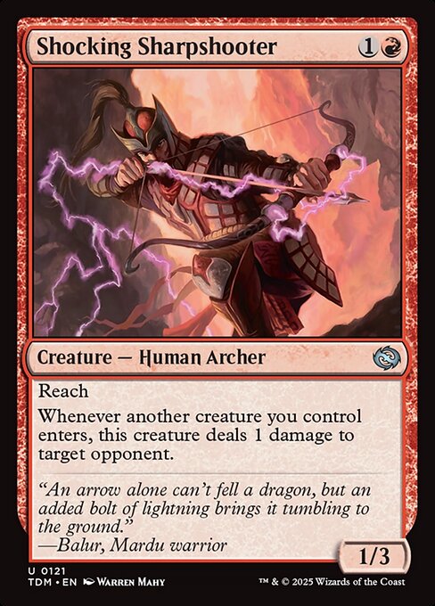 MTG Shocking Sharpshooter TDM 121 Regular Foil
