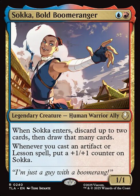 MTG Sokka, Bold Boomeranger TLA 240 Regular Nonfoil