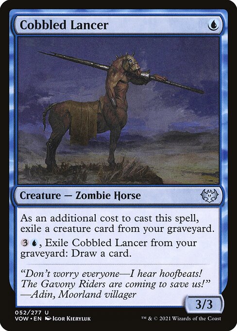 MTG Cobbled Lancer VOW 052 Standard Nonfoil front