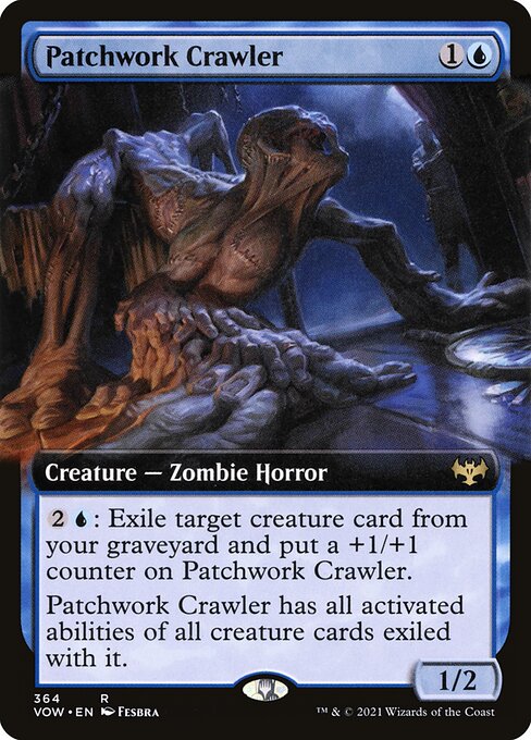 MTG Patchwork Crawler VOW 364 Extended Art Foil front