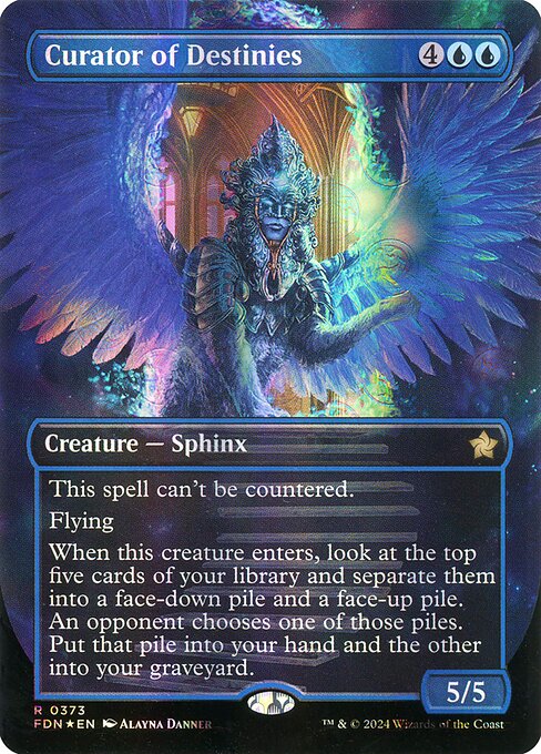 MTG Curator of Destinies FDN 373 Borderless Mana Foil