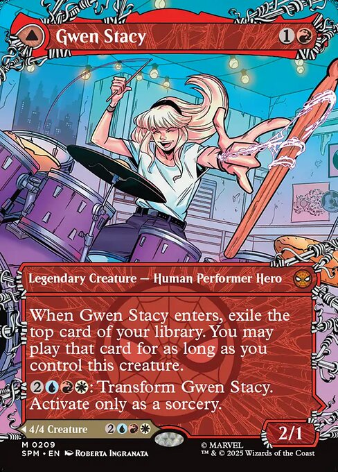 MTG Gwen Stacy // Ghost-Spider SPM 209 Borderless Web-Slinger Nonfoil