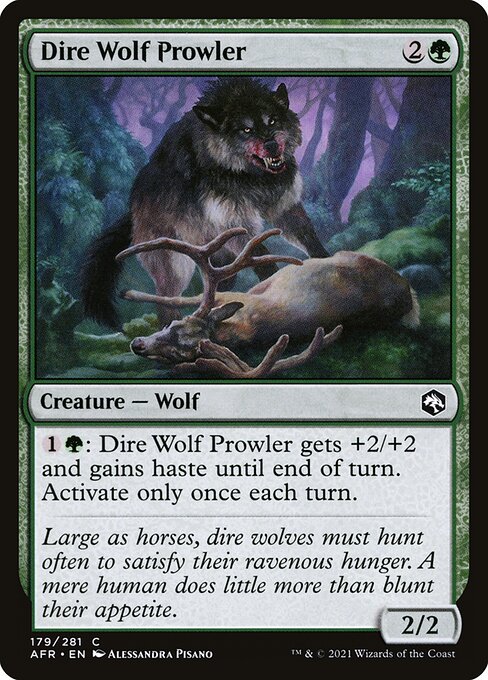 MTG Dire Wolf Prowler AFR 179 Regular Foil
