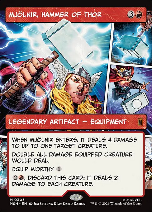 MTG Mjölnir, Hammer of Thor MSH 303 Showcase Panel Foil