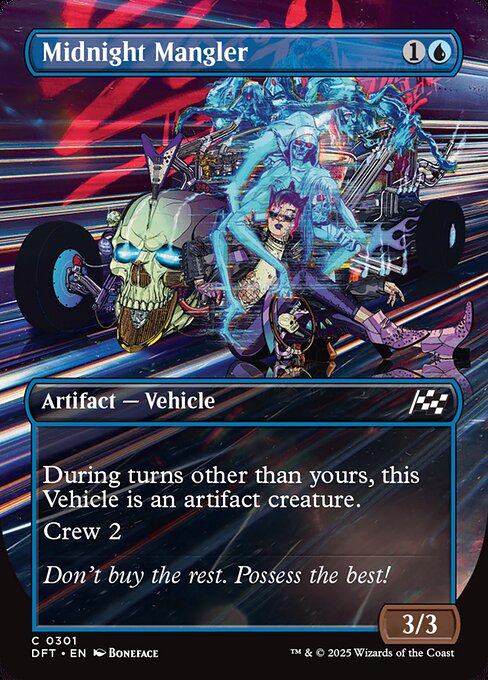 MTG Midnight Mangler DFT 301 Borderless Revved Up Foil