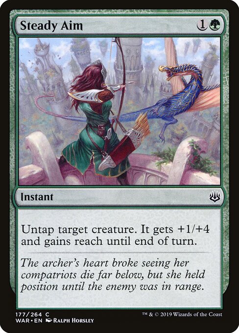MTG Steady Aim WAR 177 Standard Nonfoil front