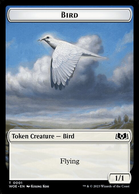 MTG Bird Token WOE 001 Token Foil