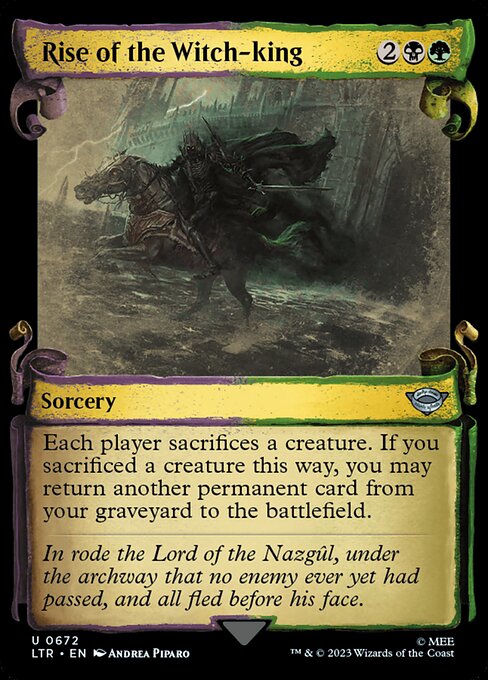 MTG Rise of the Witch-king LTR 672 Showcase Scrolls of Middle-earth Silver Foil