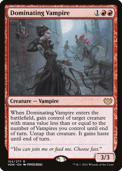 MTG Dominating Vampire VOW 154 Standard Foil front