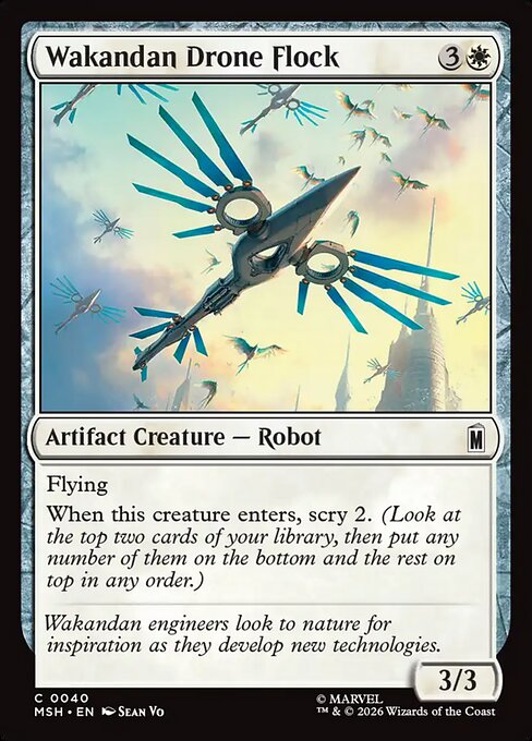 MTG Wakandan Drone Flock MSH 040 Regular Foil