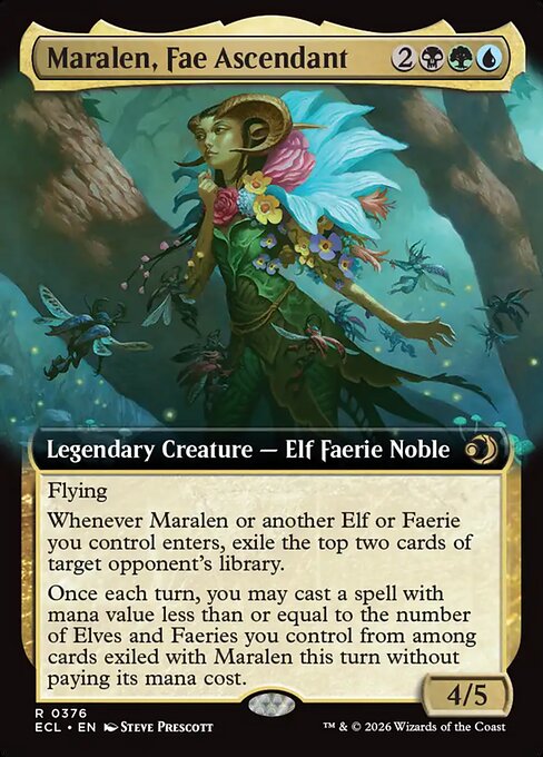 MTG Maralen, Fae Ascendant ECL 376 Extended Art Nonfoil