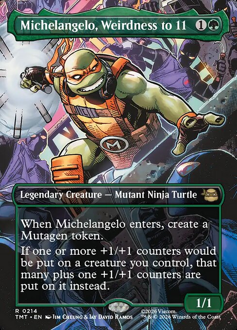 MTG Michelangelo, Weirdness to 11 TMT 214 Borderless Scene Foil
