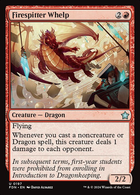 MTG Firespitter Whelp FDN 197 Regular Nonfoil