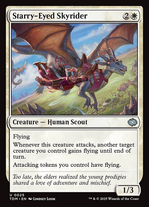 MTG Starry-Eyed Skyrider TDM 025 Regular Foil