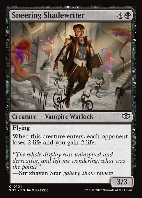 MTG Sneering Shadewriter SOS 101 Regular Nonfoil
