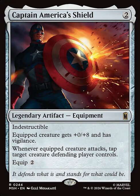 MTG Captain America's Shield MSH 244 Regular Foil