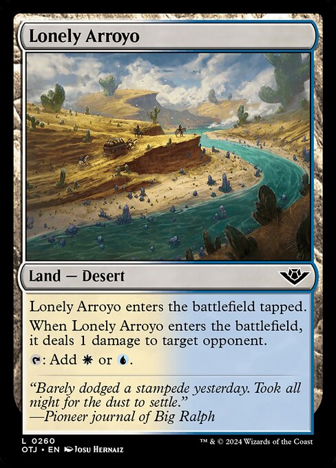 MTG Lonely Arroyo OTJ 260 Regular Foil