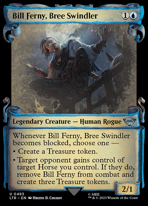 MTG Bill Ferny, Bree Swindler LTR 493 Showcase Scrolls of Middle-earth Silver Foil