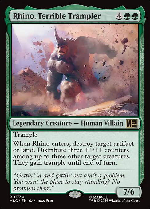 MTG Rhino, Terrible Trampler MSC 730 Regular Nonfoil
