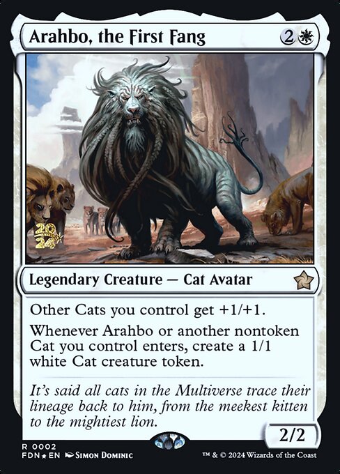 MTG Arahbo, the First Fang PFDN 002s Prerelease Foil