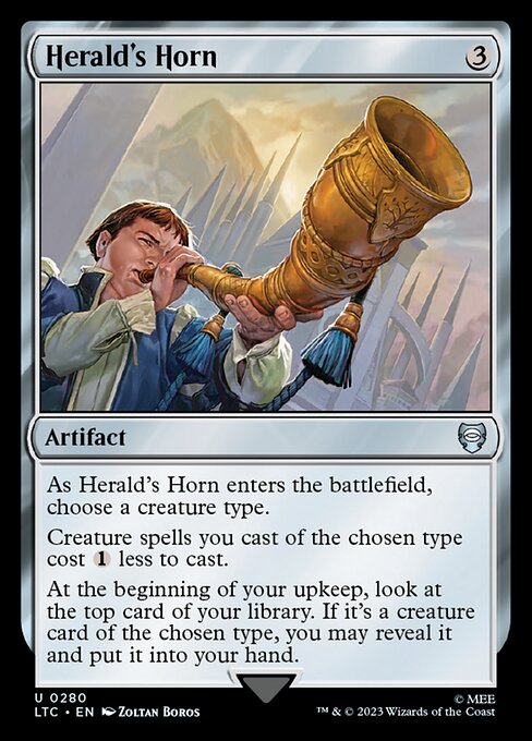 MTG Herald's Horn LTC 280 Alternate Art Nonfoil