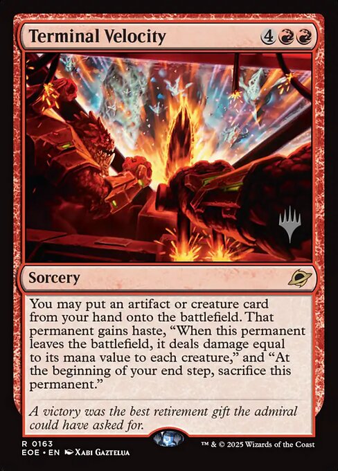 MTG Terminal Velocity PEOE 163p Promo Pack Nonfoil
