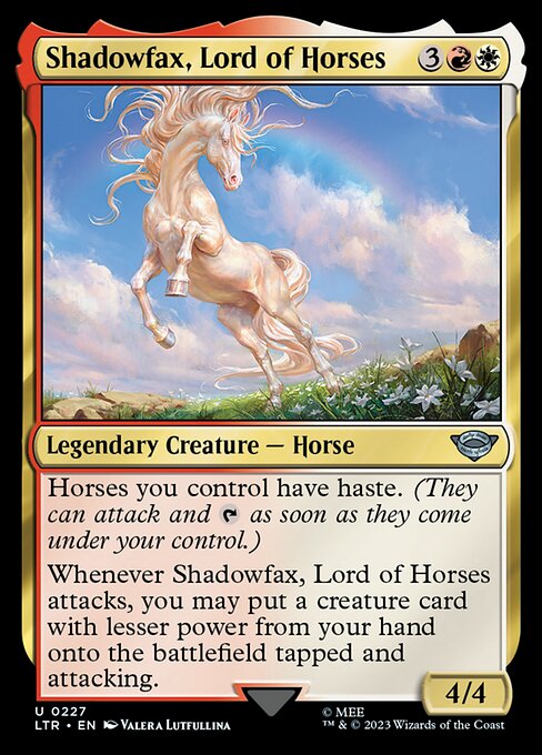 MTG Shadowfax, Lord of Horses LTR 227 Regular Nonfoil