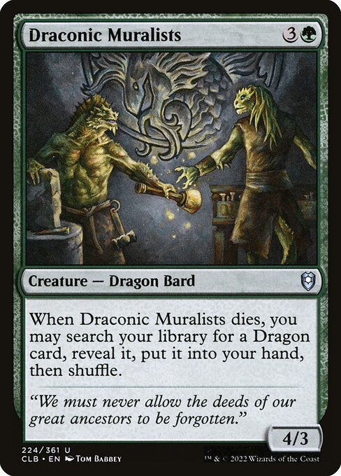 MTG Draconic Muralists CLB 224 Regular Foil