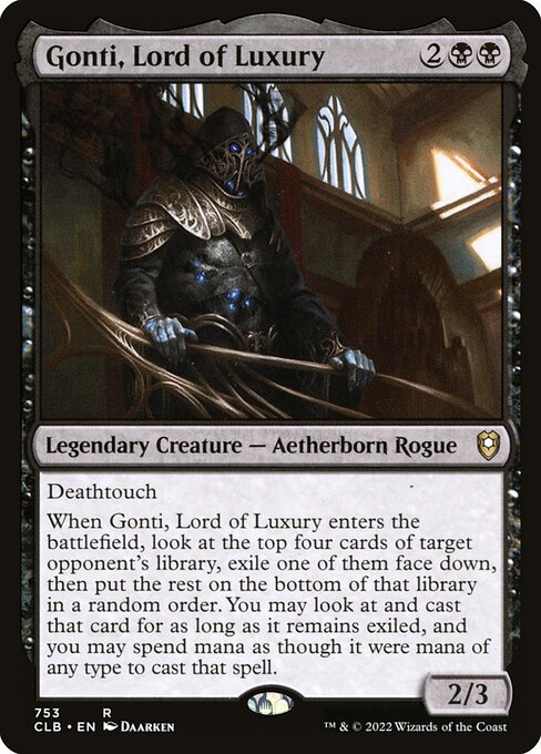 MTG Gonti, Lord of Luxury CLB 753 Commander Deck Nonfoil