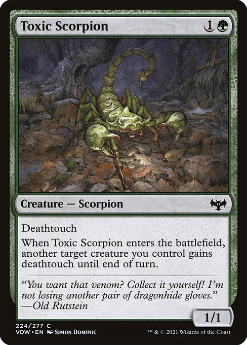 MTG Toxic Scorpion VOW 224 Standard Nonfoil front