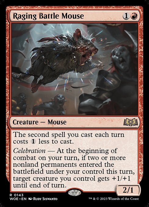 MTG Raging Battle Mouse WOE 143 Regular Nonfoil