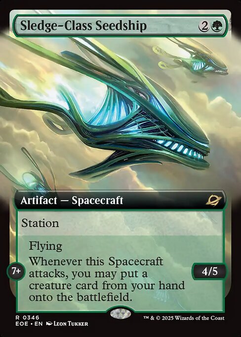 MTG Sledge-Class Seedship EOE 346 Extended Art Nonfoil