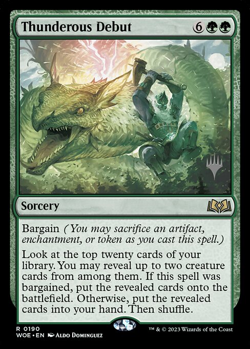 MTG Thunderous Debut PWOE 190p Promo Pack Foil