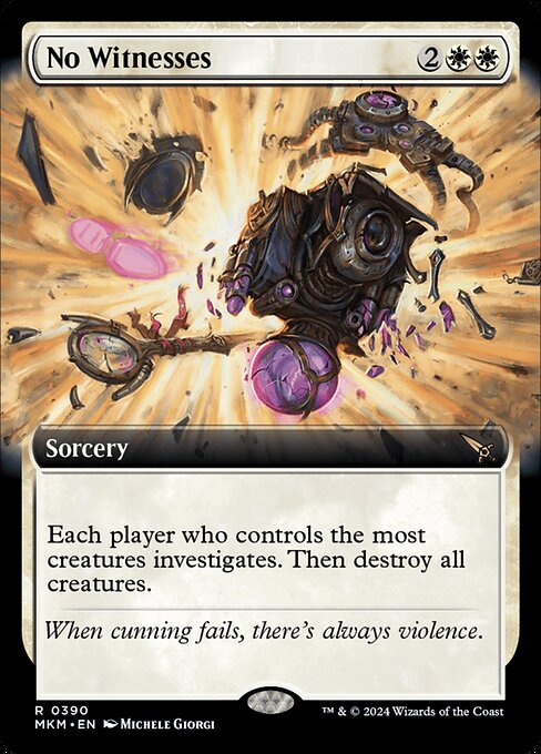 MTG No Witnesses MKM 390 Extended Art Foil