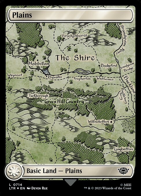 MTG Plains LTR 714 Showcase Scrolls of Middle-earth Surge Foil