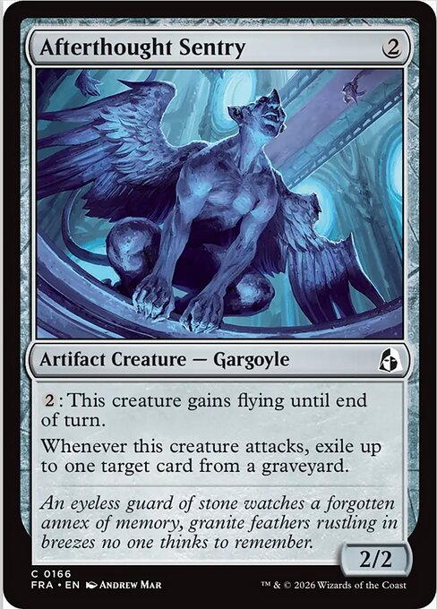MTG Afterthought Sentry FRA 166 Standard Foil front