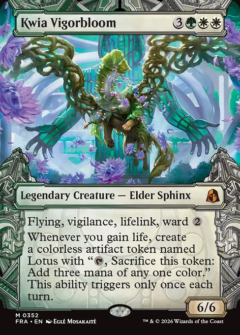 MTG Kwia Vigorbloom FRA 352 Sculptor's Stronghold Foil front