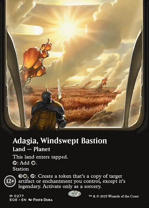 MTG Adagia, Windswept Bastion EOE 277 Borderless Viewport Nonfoil