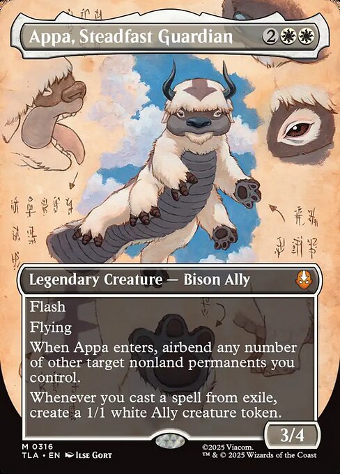 MTG Appa, Steadfast Guardian TLA 316 Borderless Field Notes Foil
