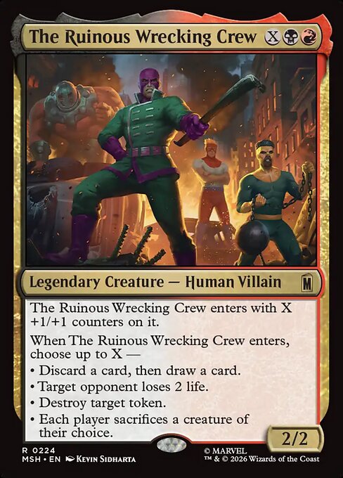 MTG The Ruinous Wrecking Crew MSH 224 Regular Foil
