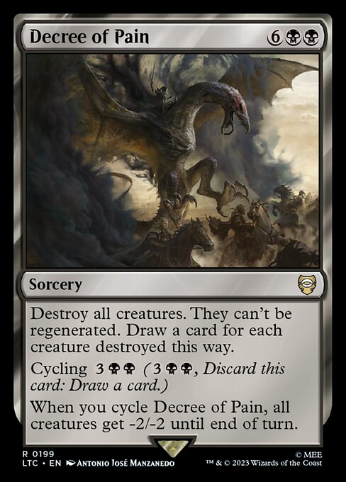 MTG Decree of Pain LTC 199 Alternate Art Nonfoil