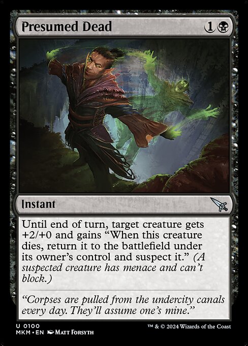MTG Presumed Dead MKM 100 Regular Foil