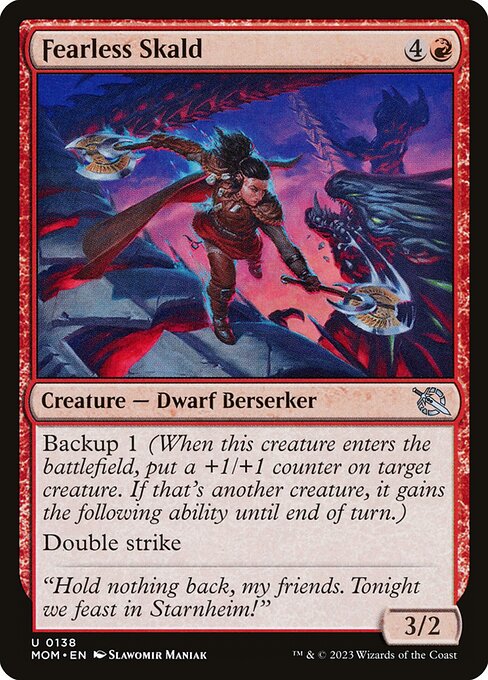 MTG Fearless Skald MOM 138 Regular Foil