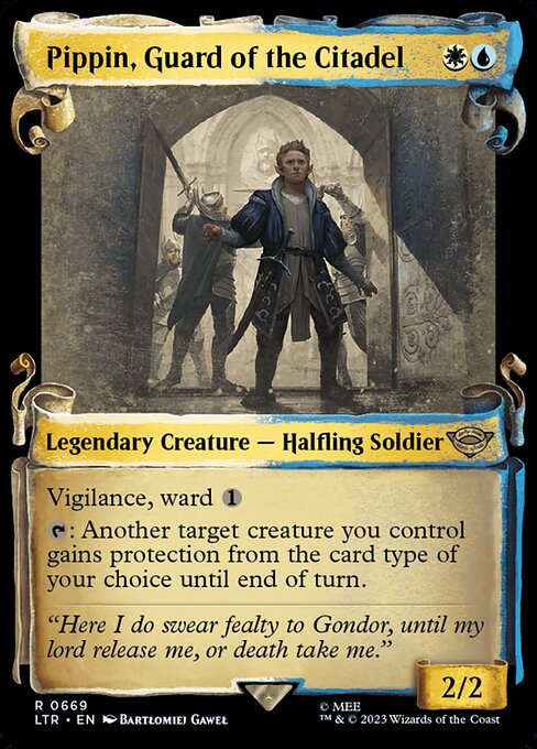 MTG Pippin, Guard of the Citadel LTR 669 Showcase Scrolls of Middle-earth Nonfoil