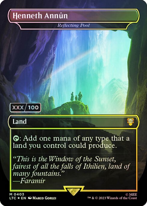 MTG Reflecting Pool LTC 403z Showcase Ring Foil