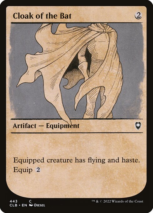 MTG Cloak of the Bat CLB 443 Showcase Rulebook Nonfoil